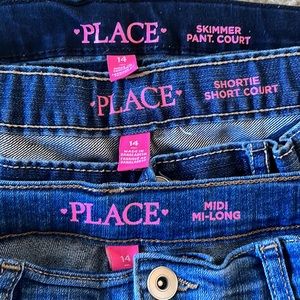 Bundle of 3 children’s place girls size 14 jean shorts